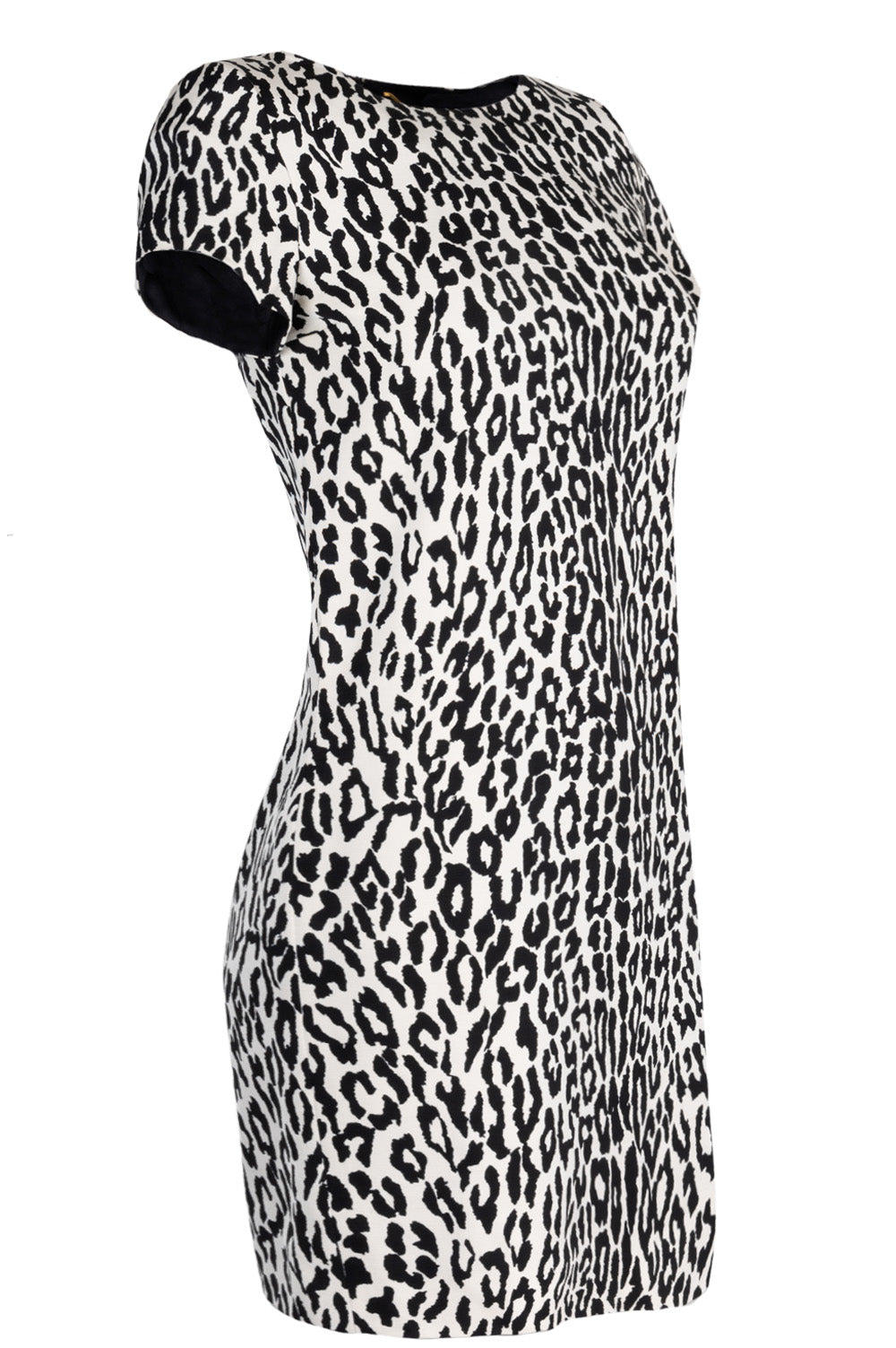 SAINT LAURENT Dress Cheetah Black White