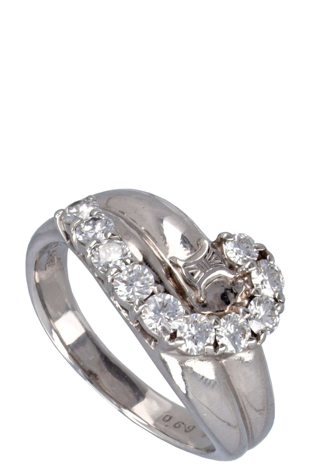 CELINE Macadam Design Triomphe Diamond Ring