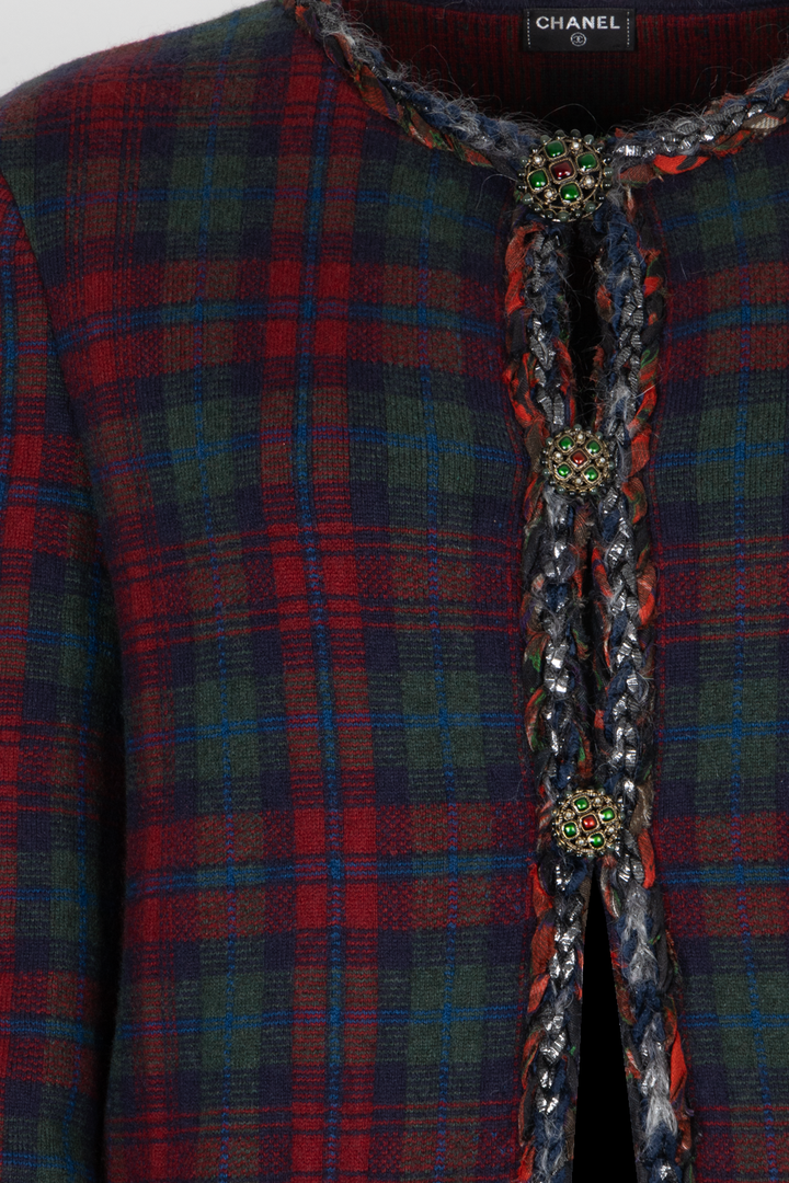 CHANEL Paris Edinburgh Tartan Cashmere Jacket