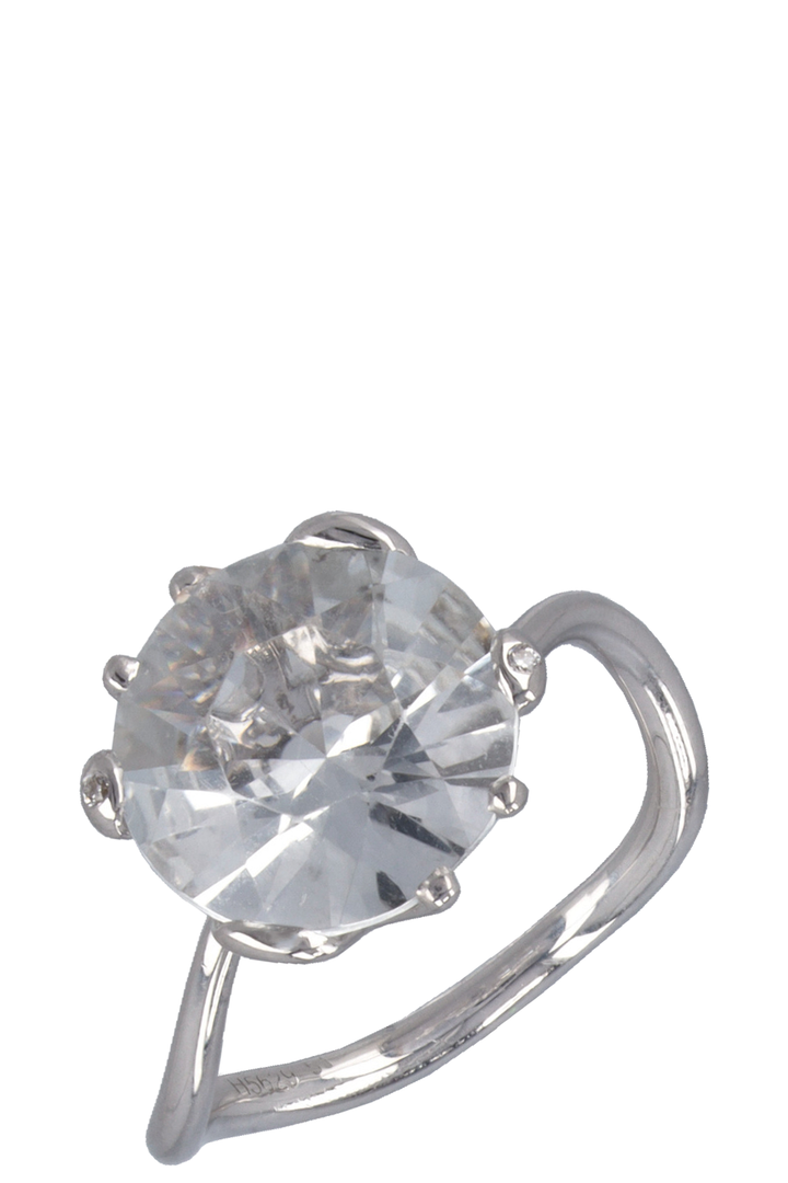 CHRISTIAN DIOR Oui White Topaz Ring 18k White Gold