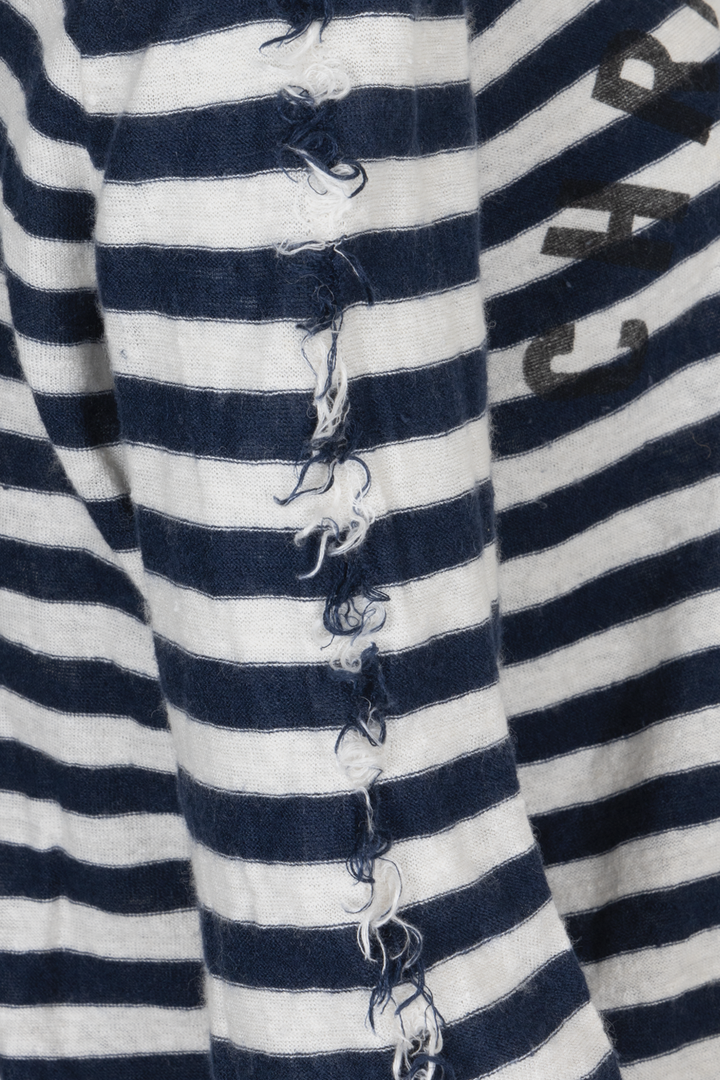 CHRISTIAN DIOR Logo Top Striped Blue White