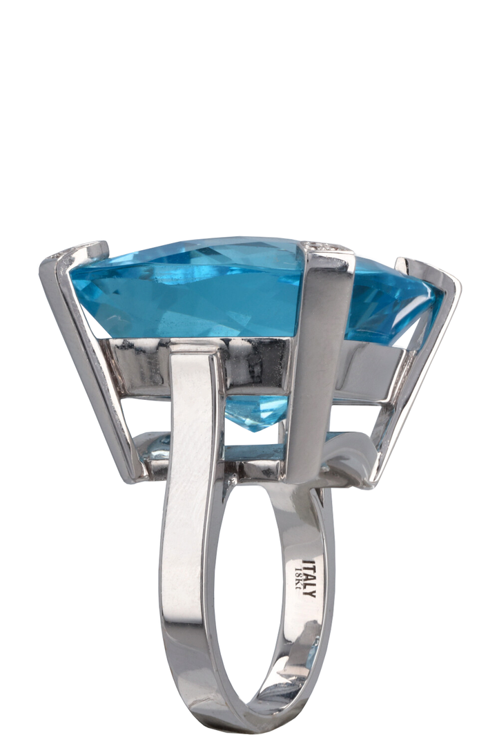 GARAVELLI Ring 18k White Gold Topaz