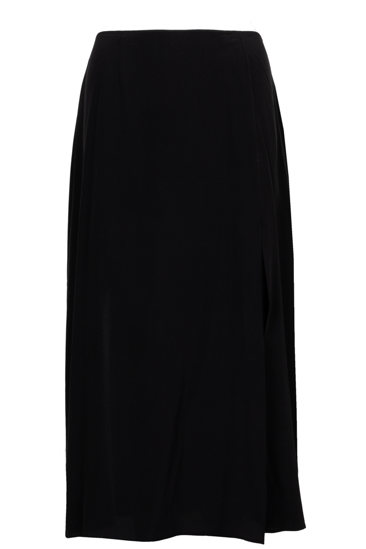 PRADA 2020 Fringed Wool Midi Skirt Grey