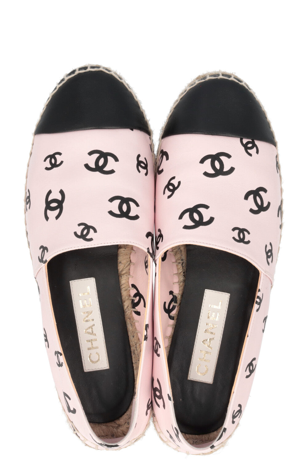 CHANEL 2022 CC Espadrilles Pink Black