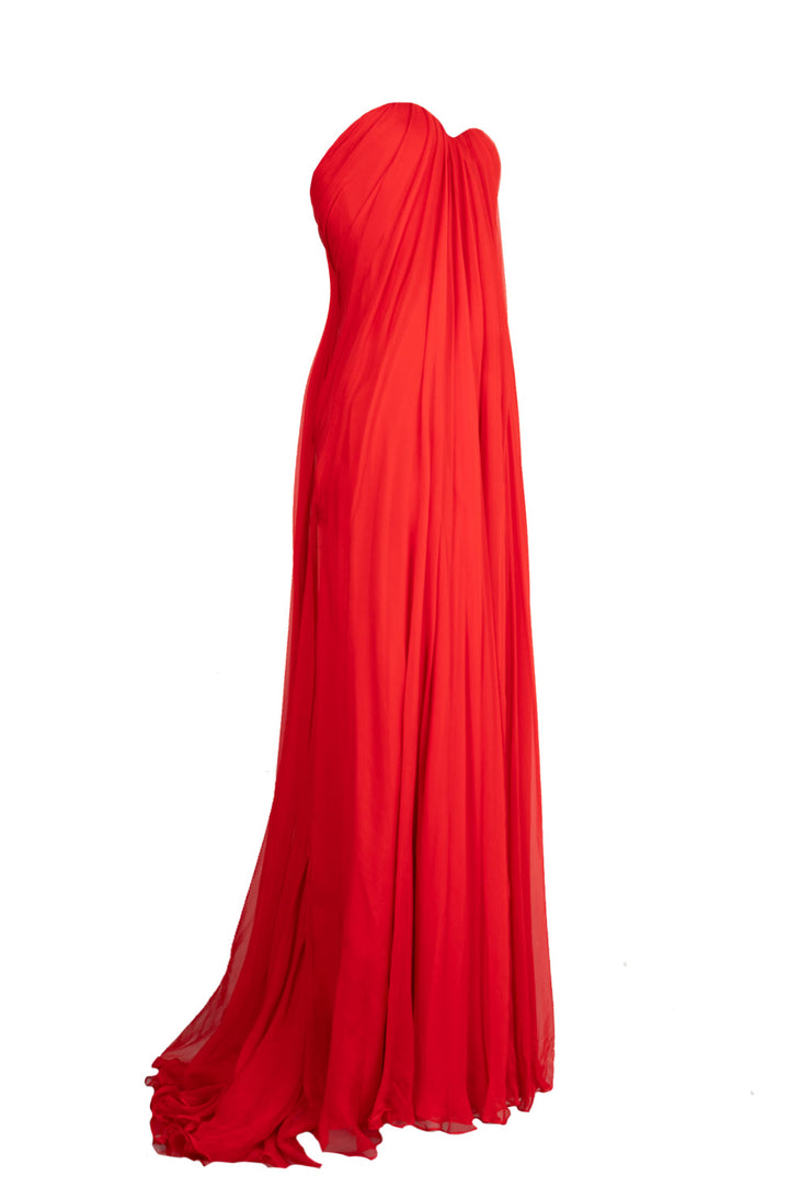 ALEXANDER MCQUEEN Dress Silk Red