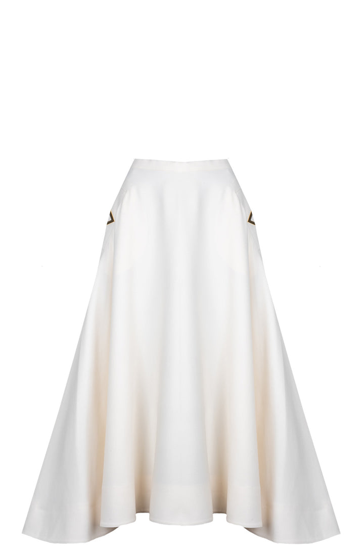 VALENTINO V Logo Skirt Ivory