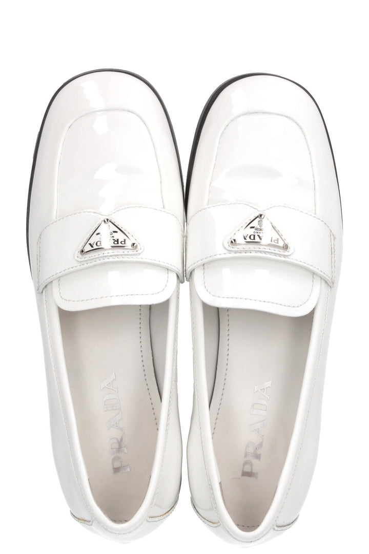 PRADA Loafers Patent White