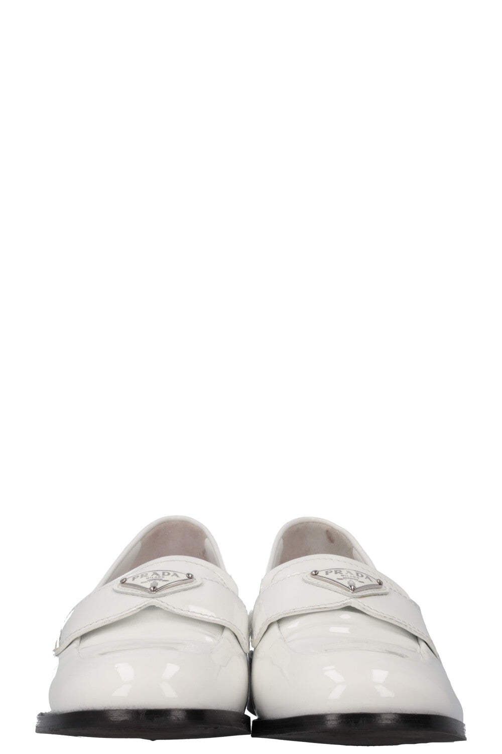 PRADA Loafers Patent White