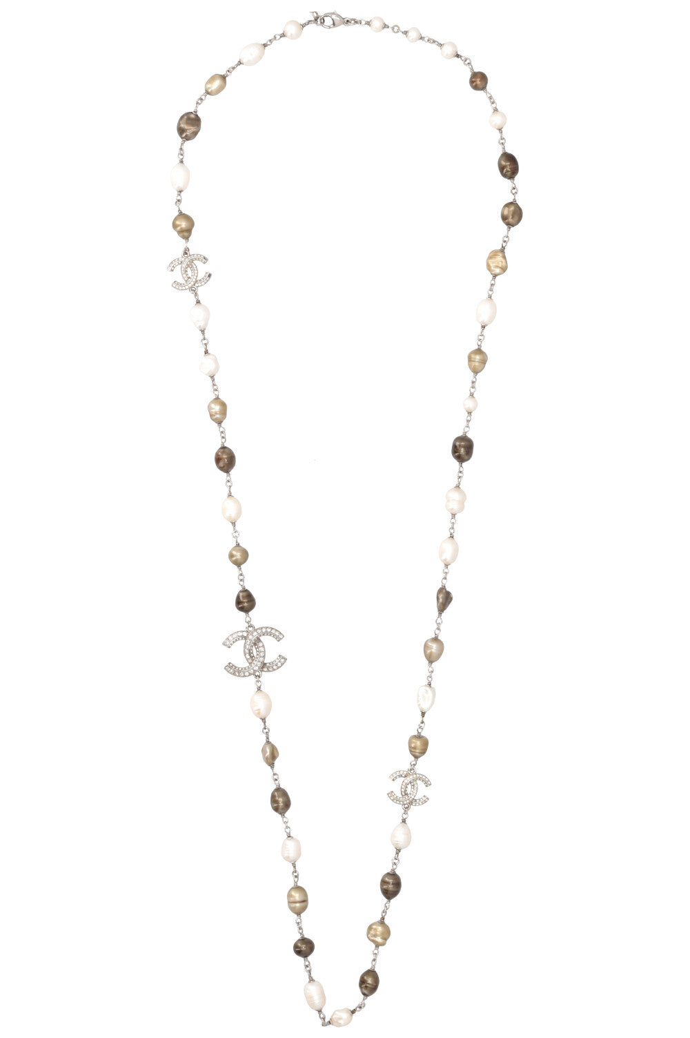 CHANEL 2012 Pearl CC Necklace