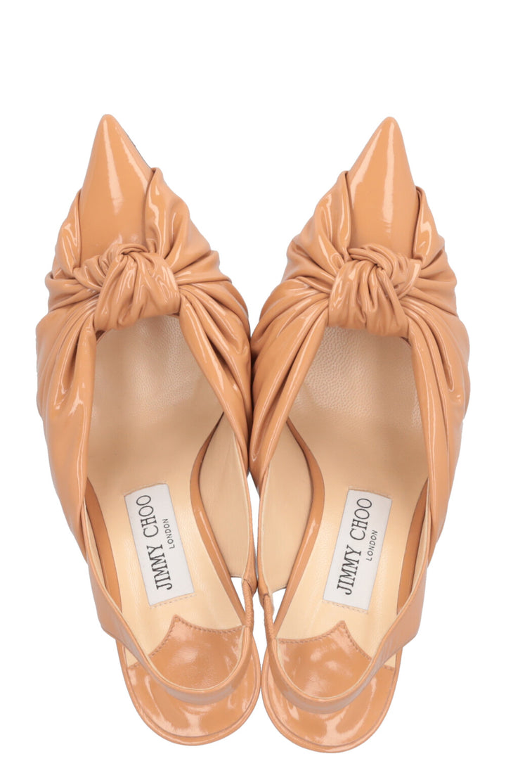 JIMMY CHOO Annabell Talons Vernis Nude