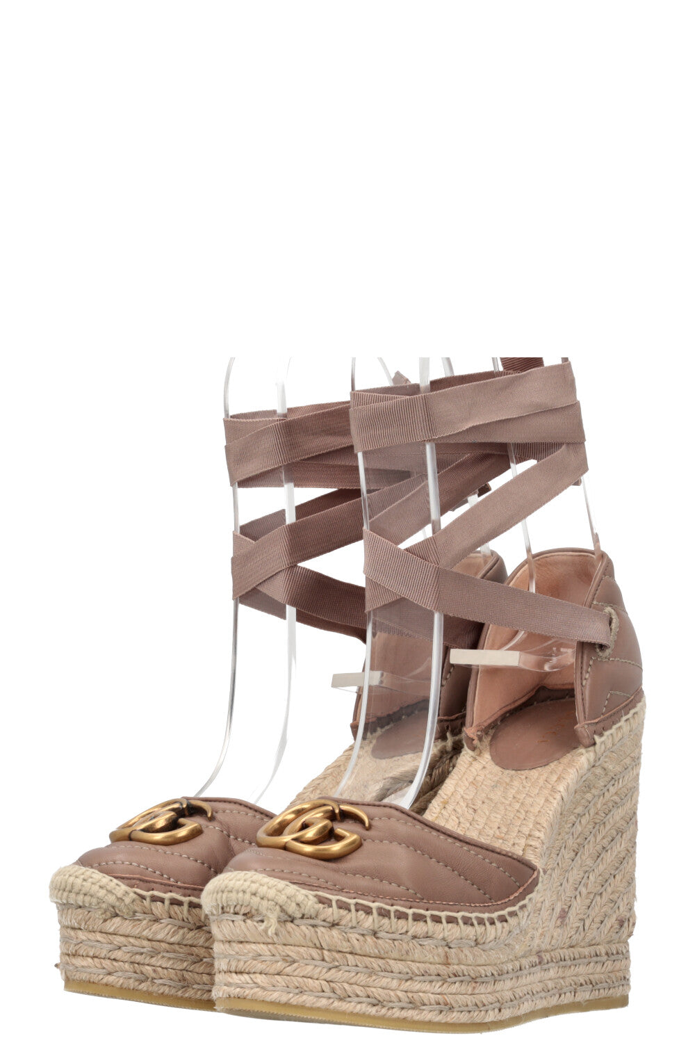 GUCCI Espadrilles Cuir Beige