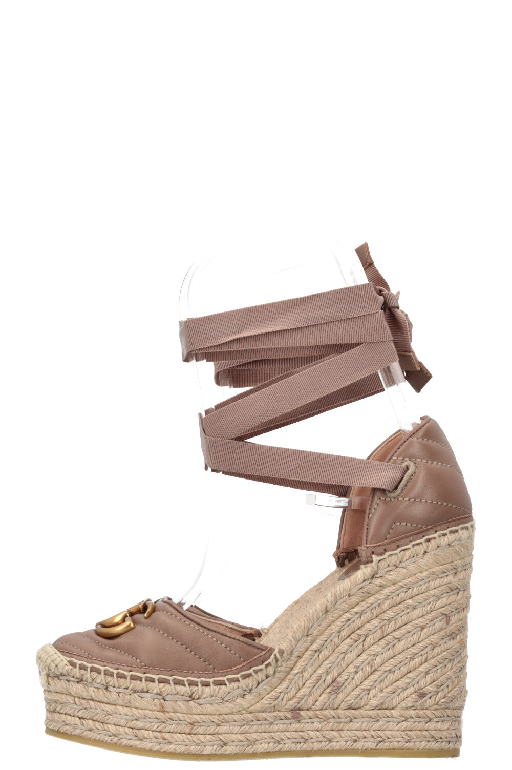 GUCCI Espadrilles Cuir Beige