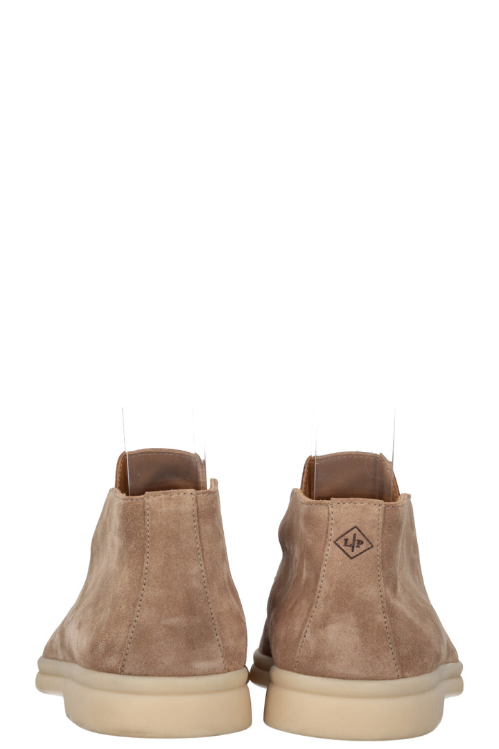 LORO PIANA Open Walk Ankle Boots Beige