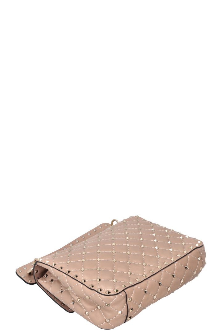 VALENTINO Rockstud Spike Medium Top Handle Bag Nude