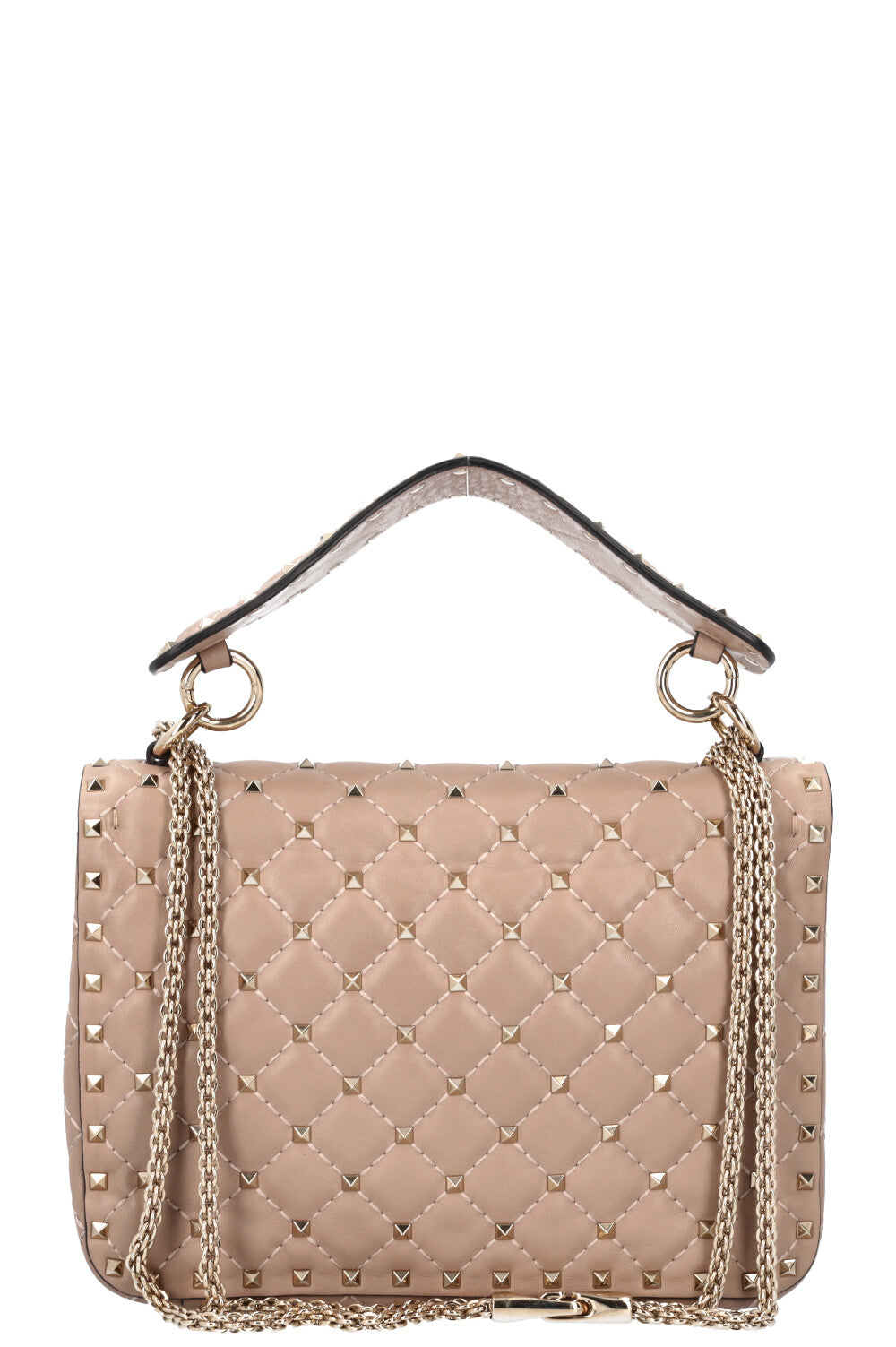 VALENTINO Sac à main Rockstud Spike moyen sur le dessus Nude