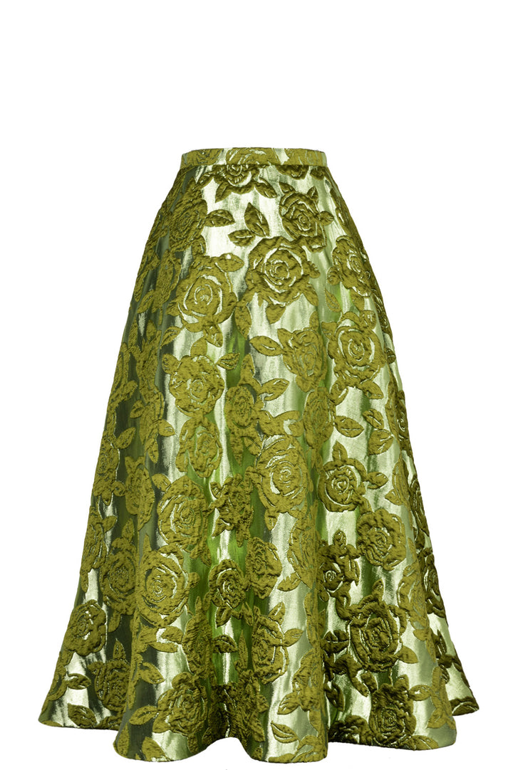 VALENTINO Brocade Skirt Green