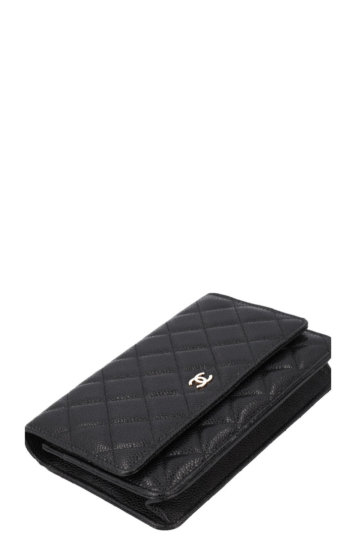 CHANEL WOC Quilted Caviar Black