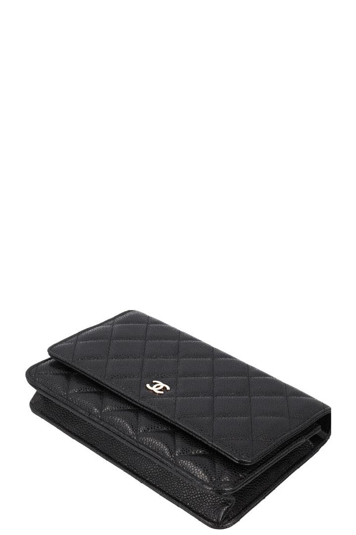 CHANEL WOC Quilted Caviar Black