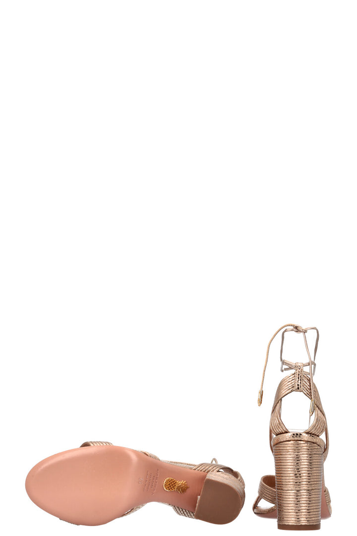 AQUAZZURA Ari 85 Talons Bronze