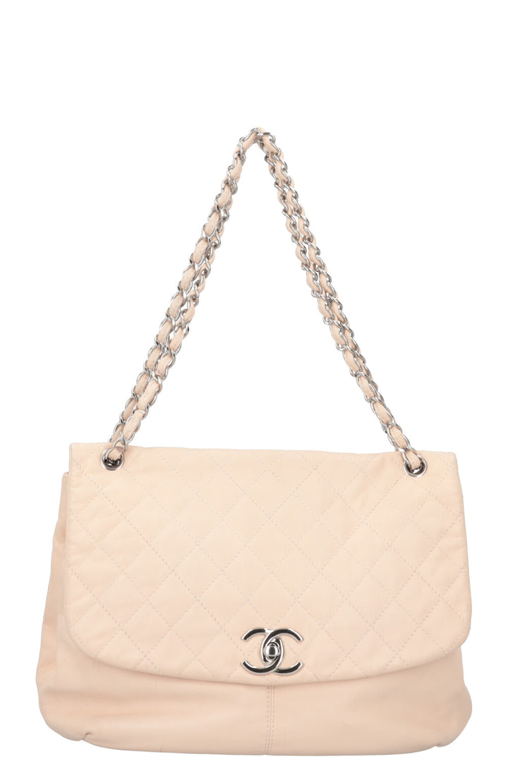 CHANEL Single Flap Bag Leather Rosa