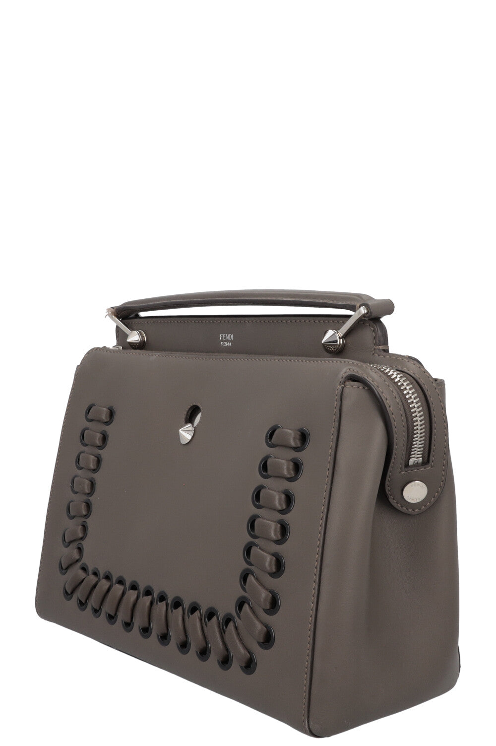 FENDI Dotcom Click Bag Medium Grey