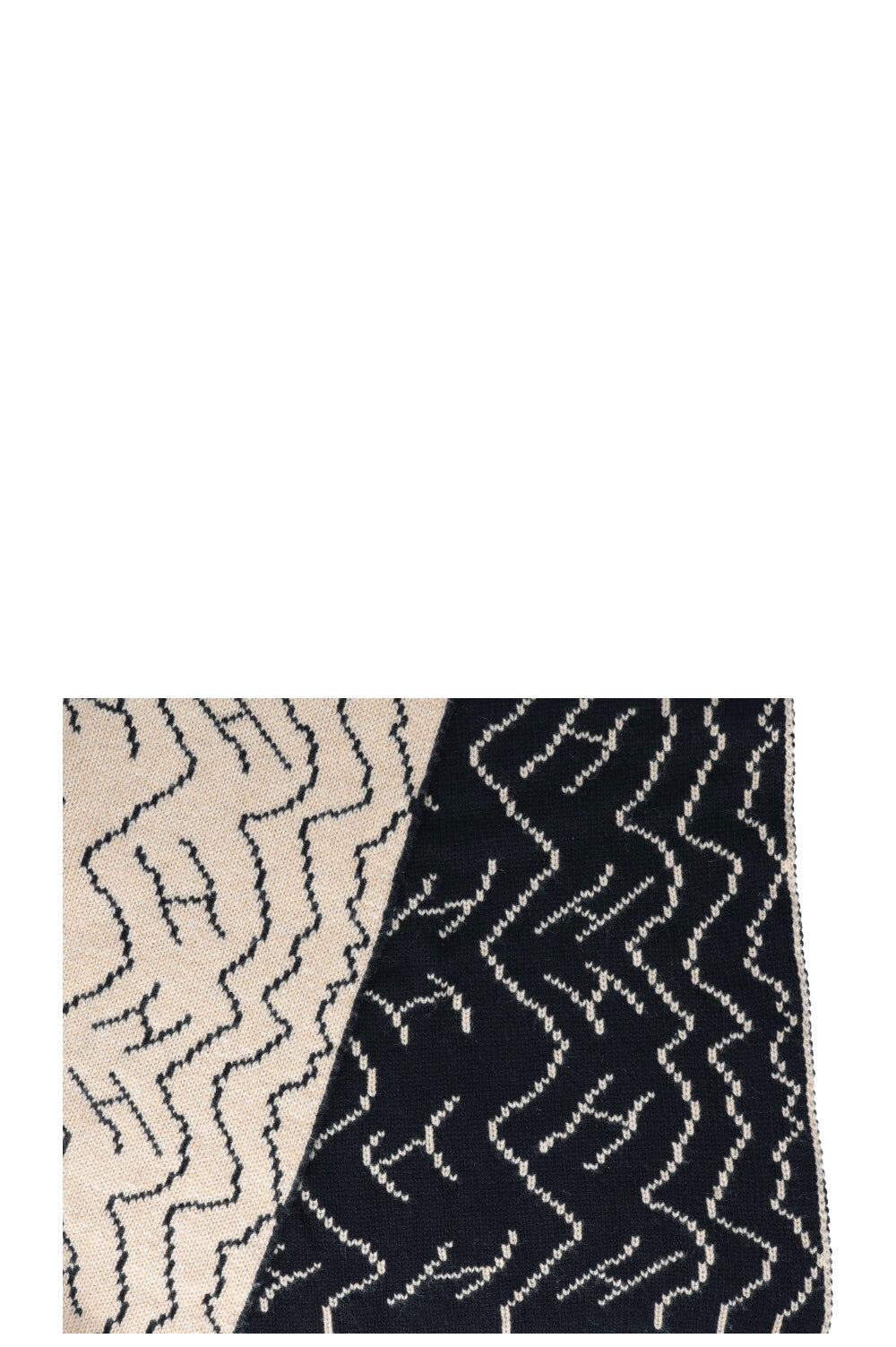 HERMÈS Scarf Cashmere Black Beige