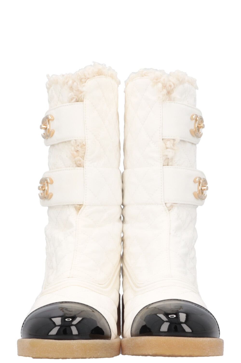 CHANEL Turnlock Boots Nylon White REAWAKE