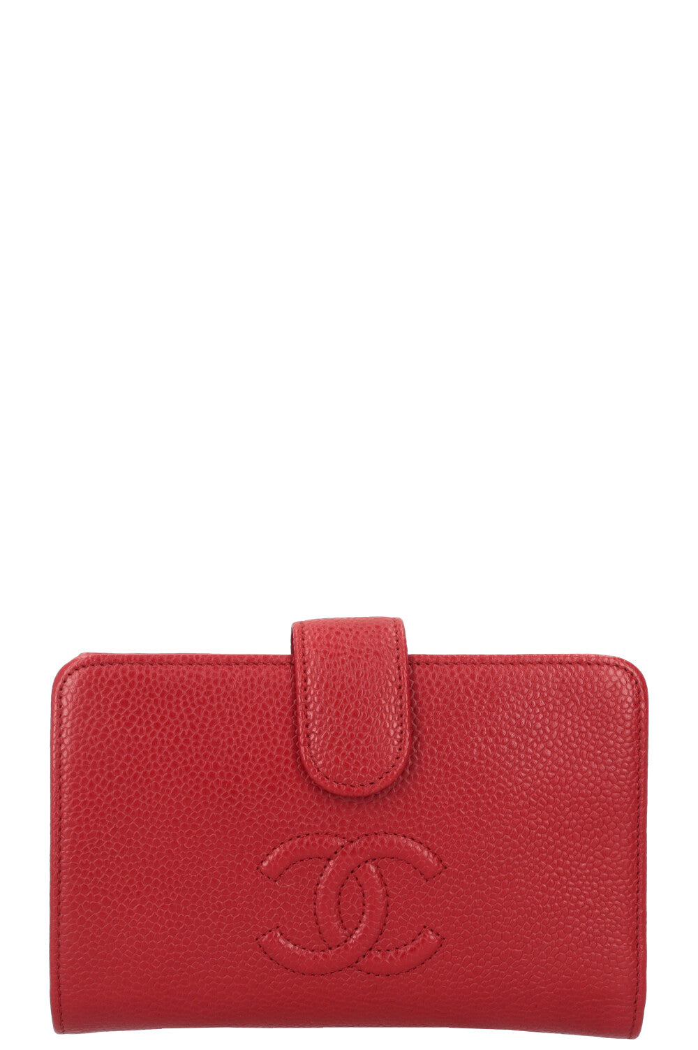 CHANEL Wallet Caviar Red