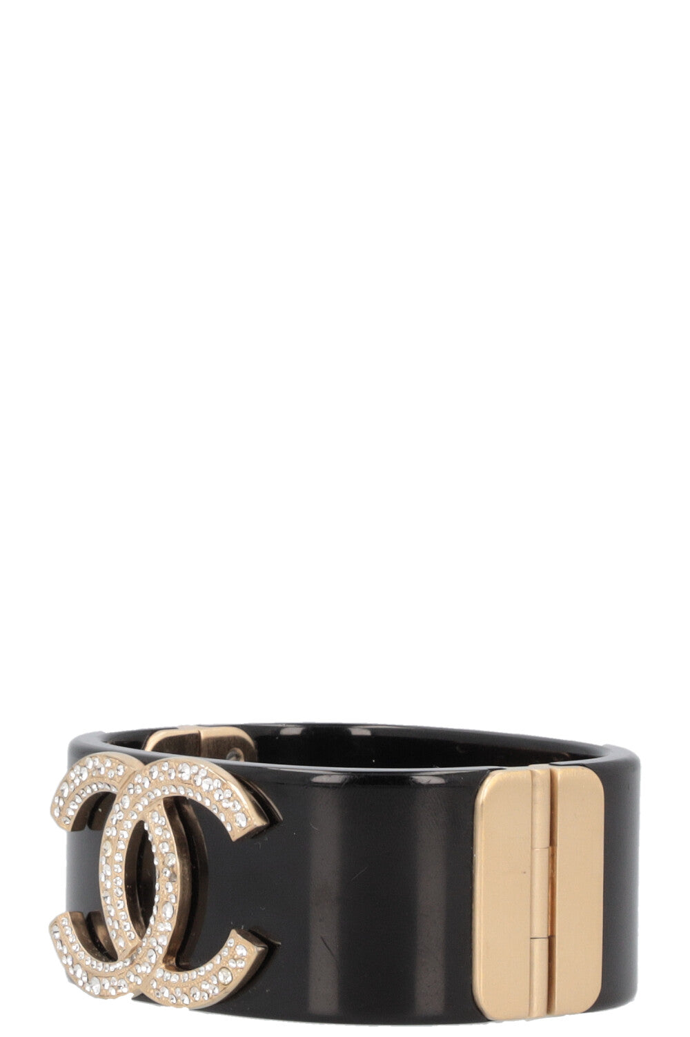 CHANEL CC Crystal Cuff Black