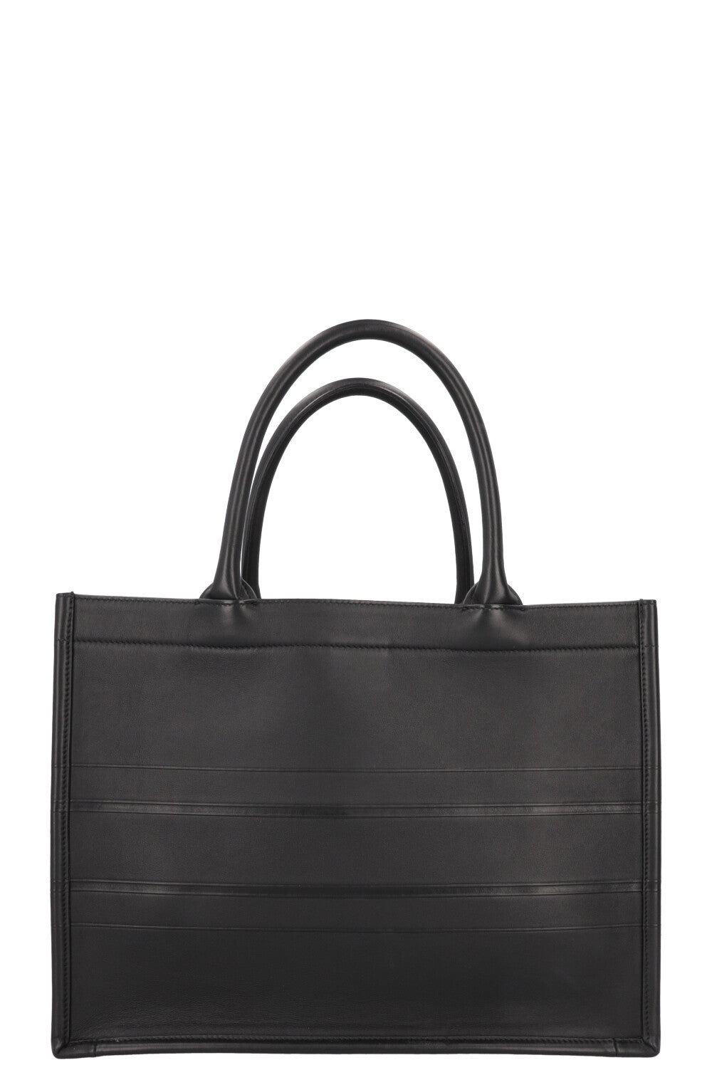 CHRISTIAN DIOR Medium Book Tote Black Leather