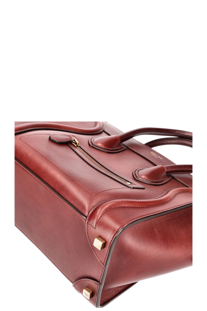 CÉLINE Luggage Bag Micro Darkred