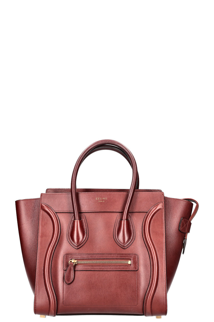 CÉLINE Luggage Bag Micro Darkred