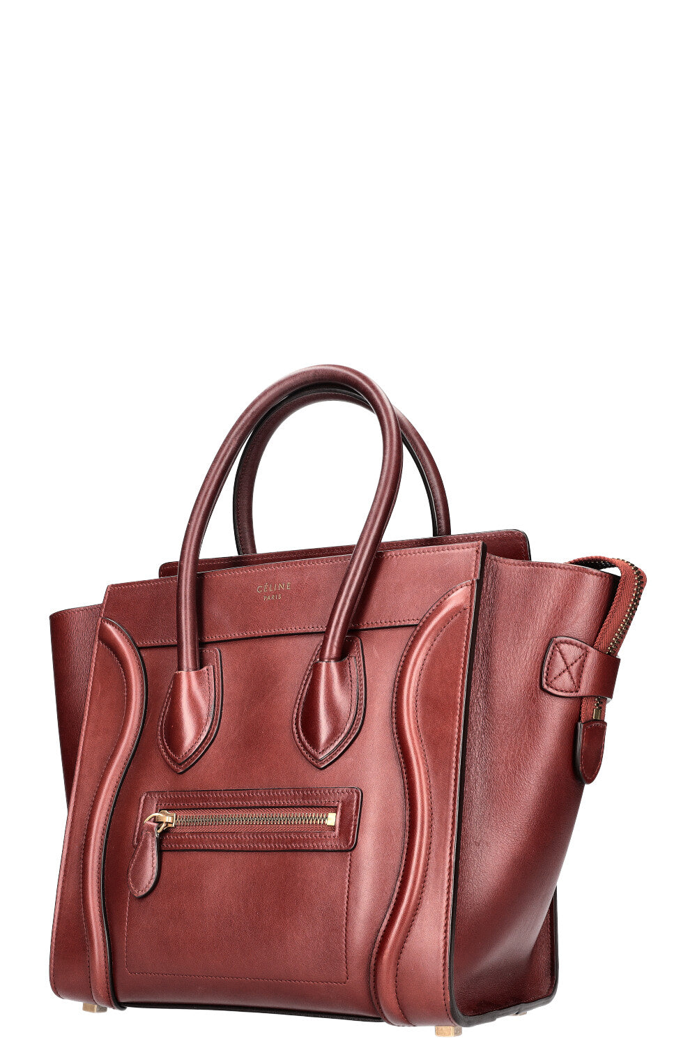 CÉLINE Luggage Bag Micro Darkred