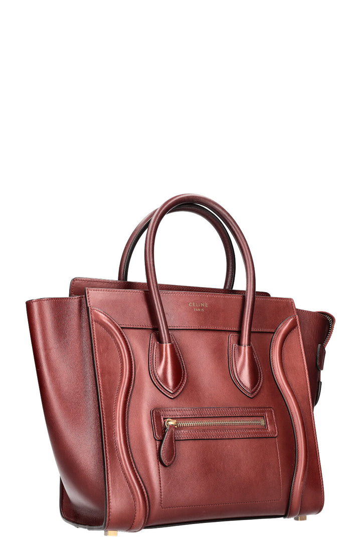 CÉLINE Luggage Bag Micro Darkred