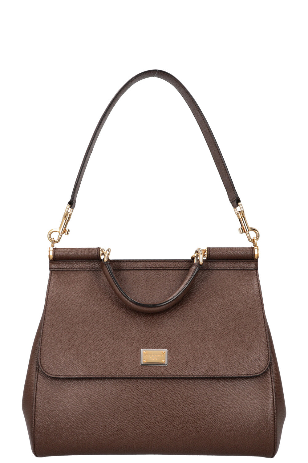 DOLCE&GABBANA Maxi Sicily Bag Leather Brown