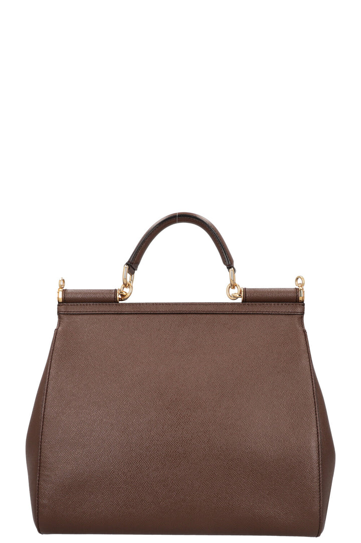 DOLCE&GABBANA Maxi Sicily Bag Leather Brown