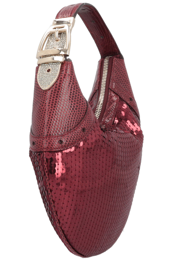 GUCCI Sequin Lizard Handbag Mini Bordeaux