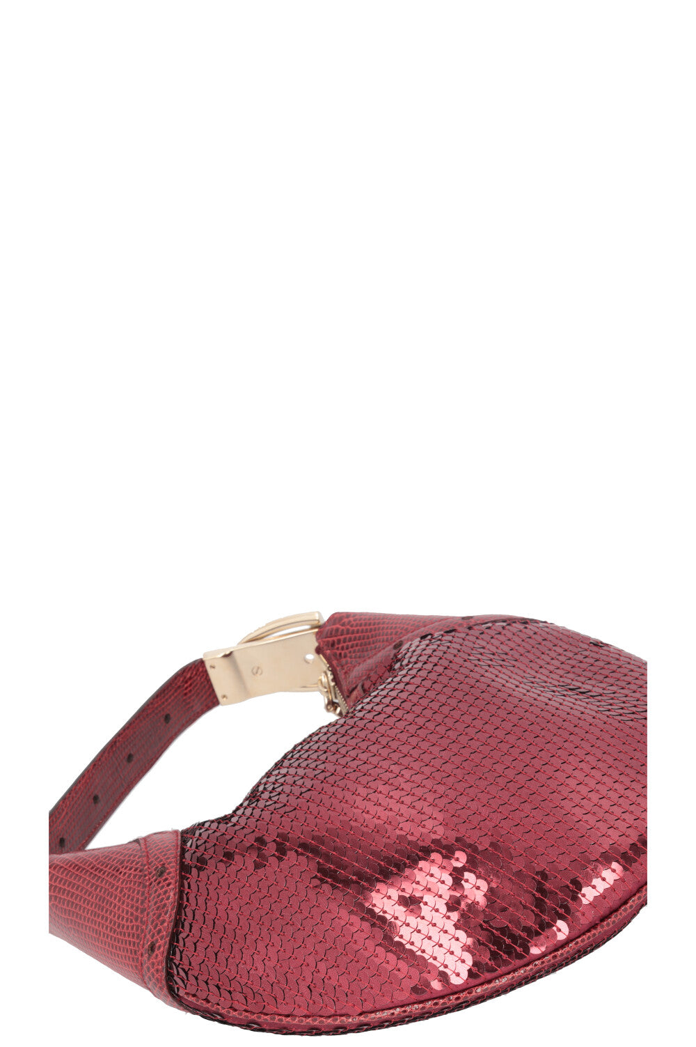 GUCCI Sequin Lizard Handbag Mini Bordeaux