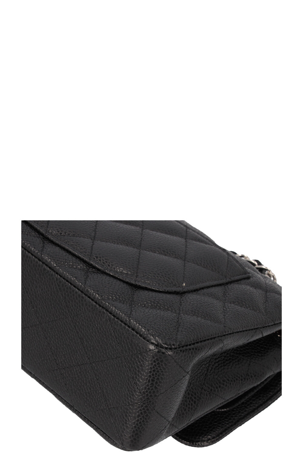 CHANEL Petit Sac Double Rabat Caviar Noir