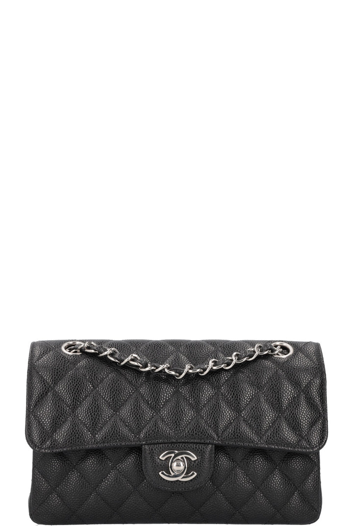 CHANEL Small Double Flap Bag Caviar Black