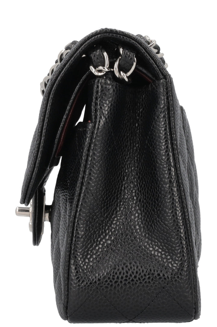 CHANEL Petit Sac Double Rabat Caviar Noir