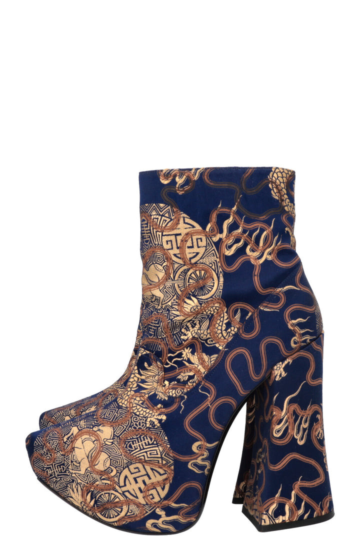 VIVIENNE WESTWOOD Save The Rainforest Brocade Platform Heels Blue