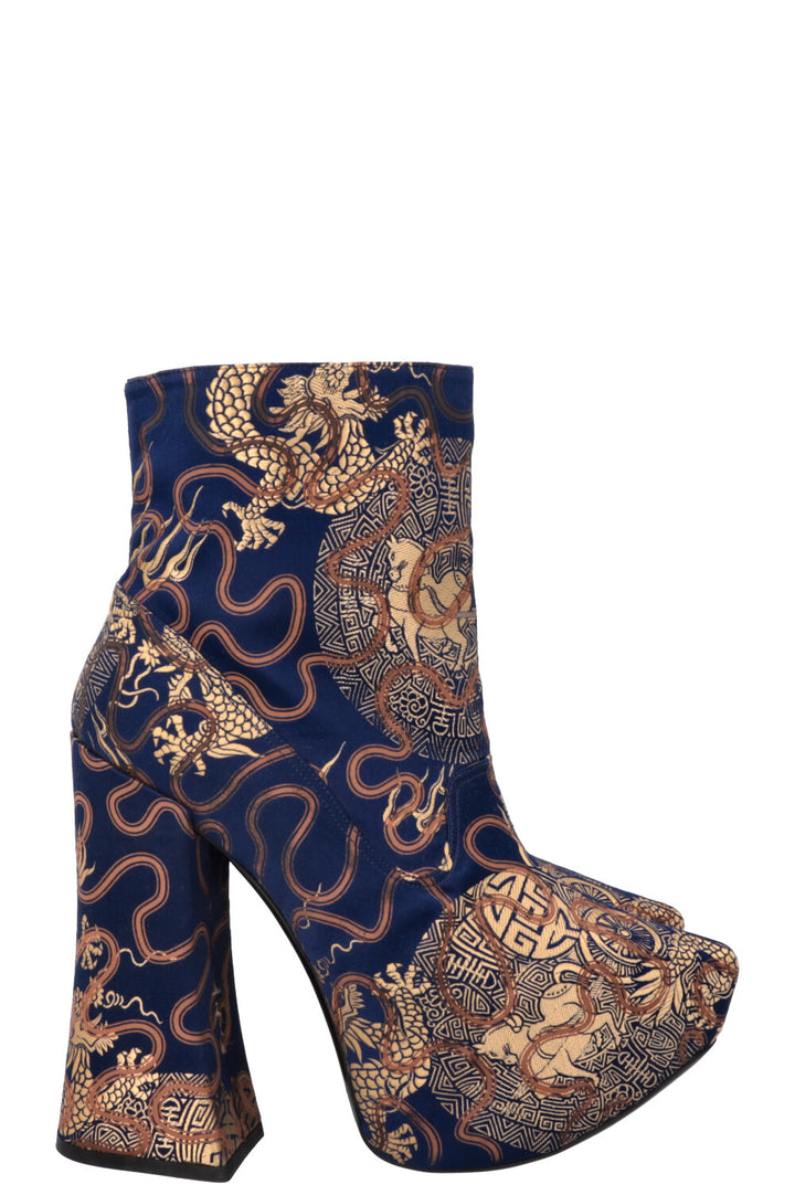 VIVIENNE WESTWOOD Save The Rainforest Brocade Platform Heels Blue