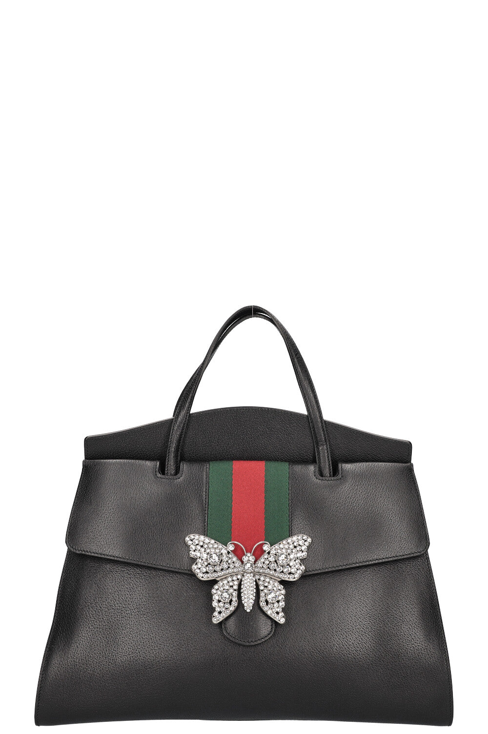 GUCCI Totem Top Handle Bag Leather Black REAWAKE