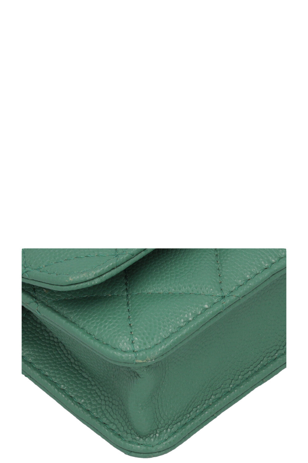 CHANEL Mini Charm Crossbody Bag Caviar Green