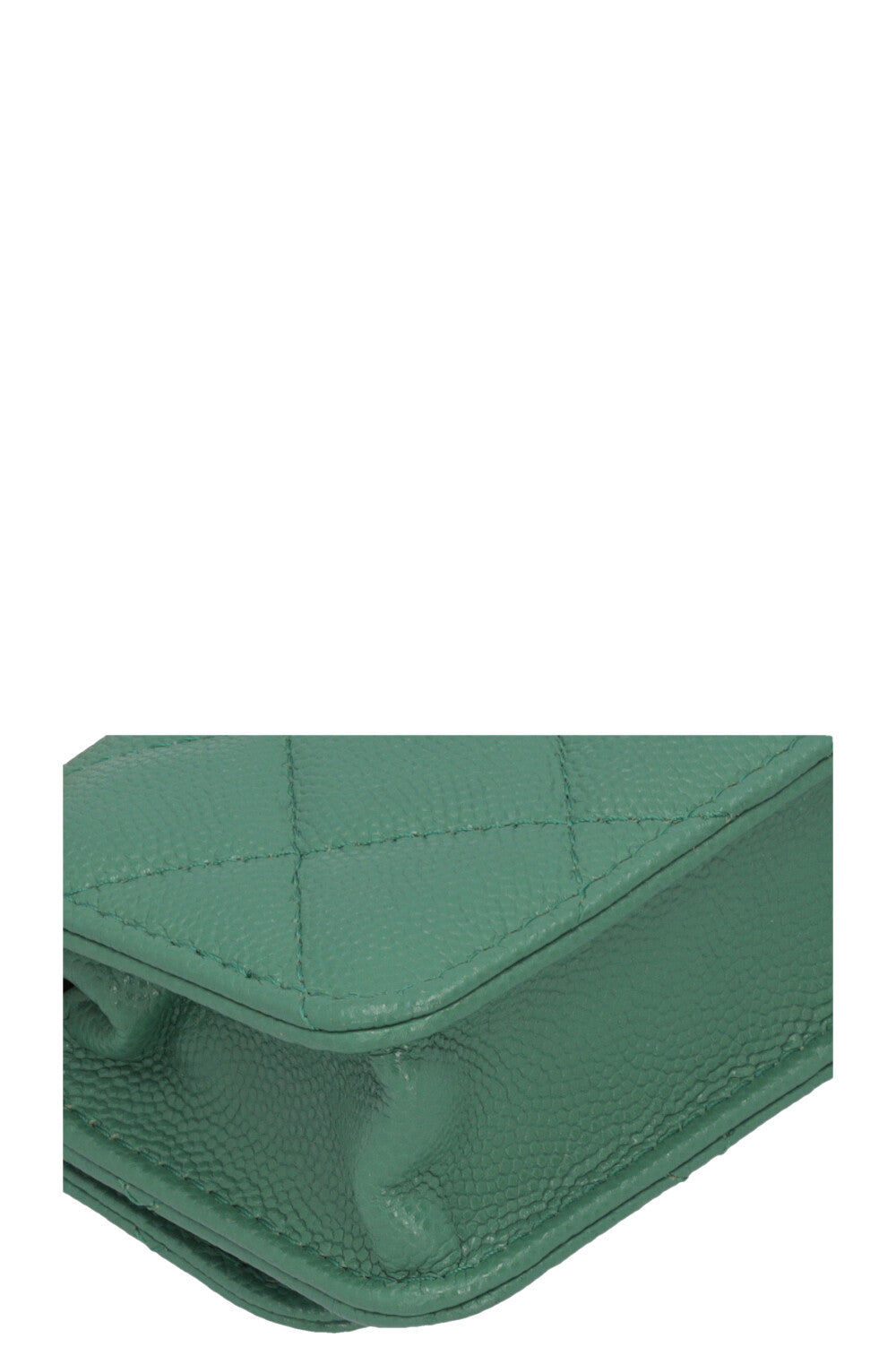 CHANEL Mini Charm Crossbody Bag Caviar Green