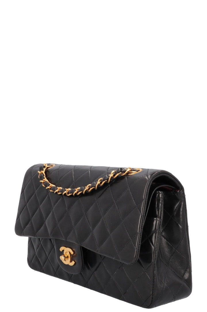 CHANEL Vintage Double Flap Bag Medium Black