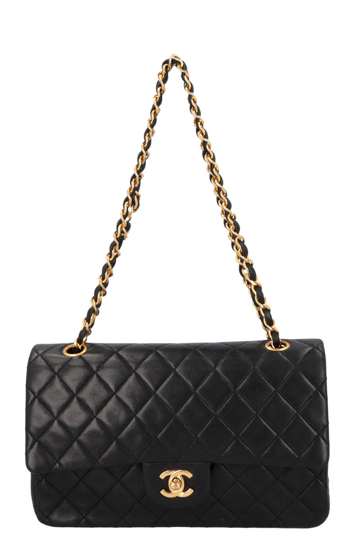 CHANEL Vintage Medium Double Flap Bag Black