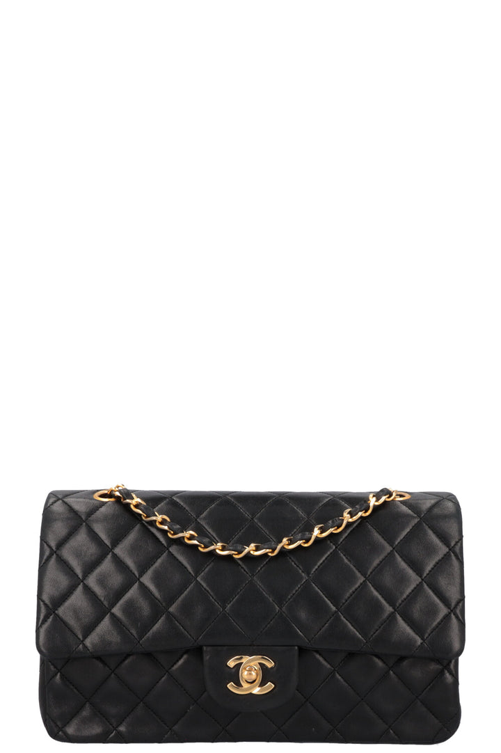 CHANEL Vintage Medium Double Flap Bag Black