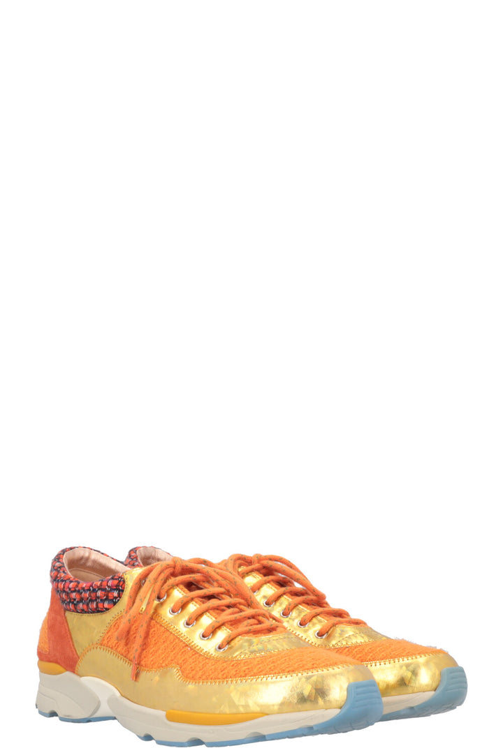 CHANEL Tennis Sneakers Orange